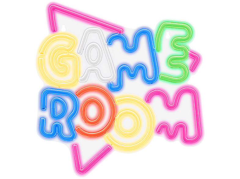 NEOLIA "Game room" feliratos LED tábla, szabályozható, falra szerelhető, multicolor (RTV100476)