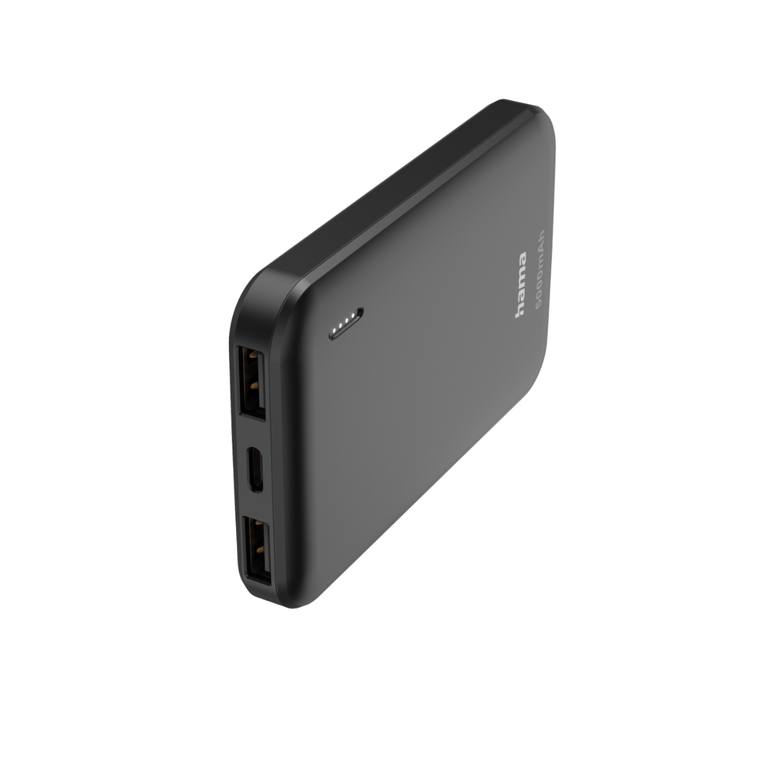 HAMA 201707 Power Pack Pocket 5.000 mAh Powerbank Antraciet afbeelding