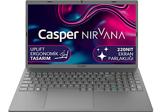 CASPER C370.4020-4C00B/Celeron N4020/4 GB RAM/120GB SSD/15.6" HD/Win 11 Laptop Metalik Uzay Gri Outlet 1225058