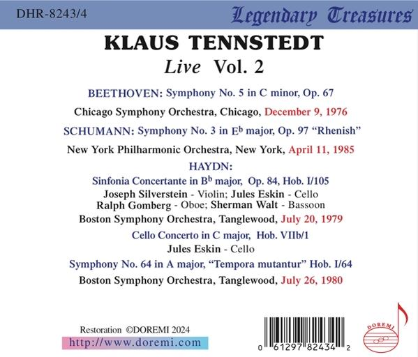 Eine gedruckte Seite mit Text über Klaus Tennstedts Live Vol. 2. Der Text ist schwarz auf weißem Hintergrund.