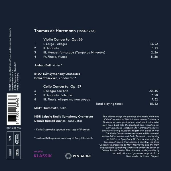 Albumcover mit Text über klassische Musik, CD und Schallplatte unten links.