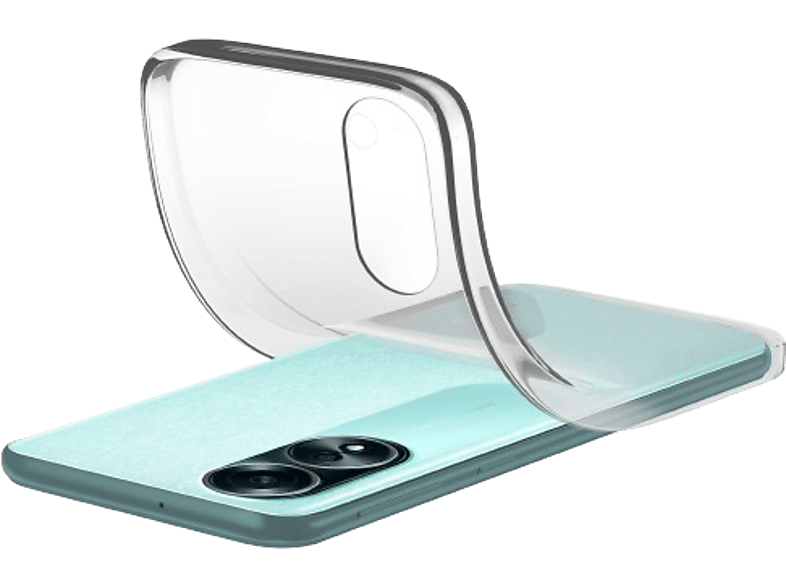 Funda móvil - CellularLine Soft, Para OPPO A58 5G, Goma blanda, Trasera, Transparente