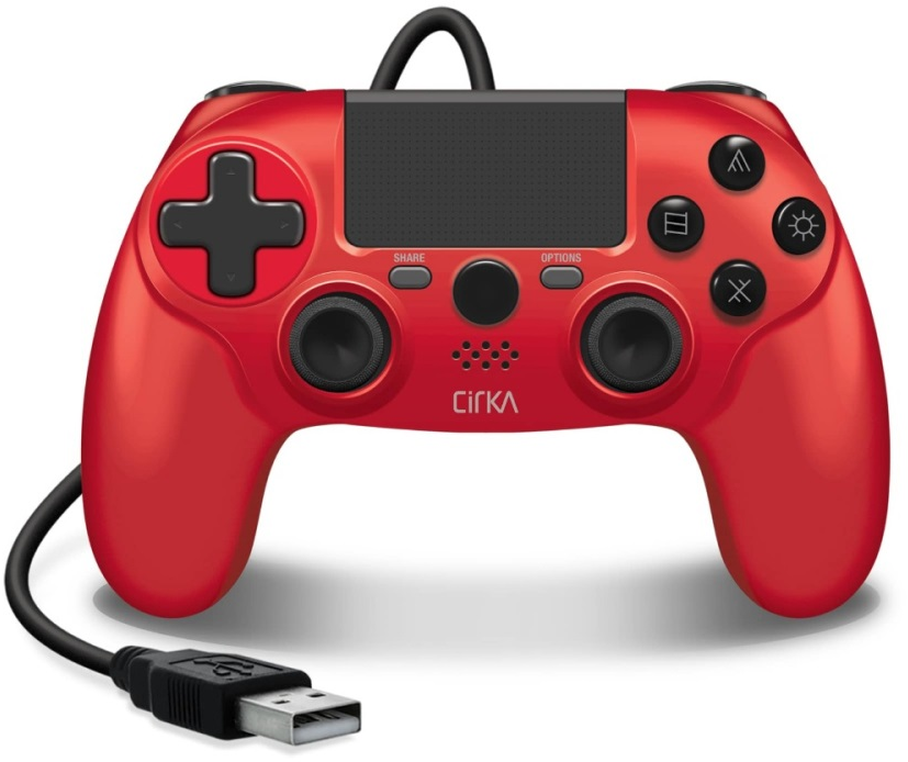 CIRKA NUFORCE PS4/PC/Mac vezetékes kontroller, piros