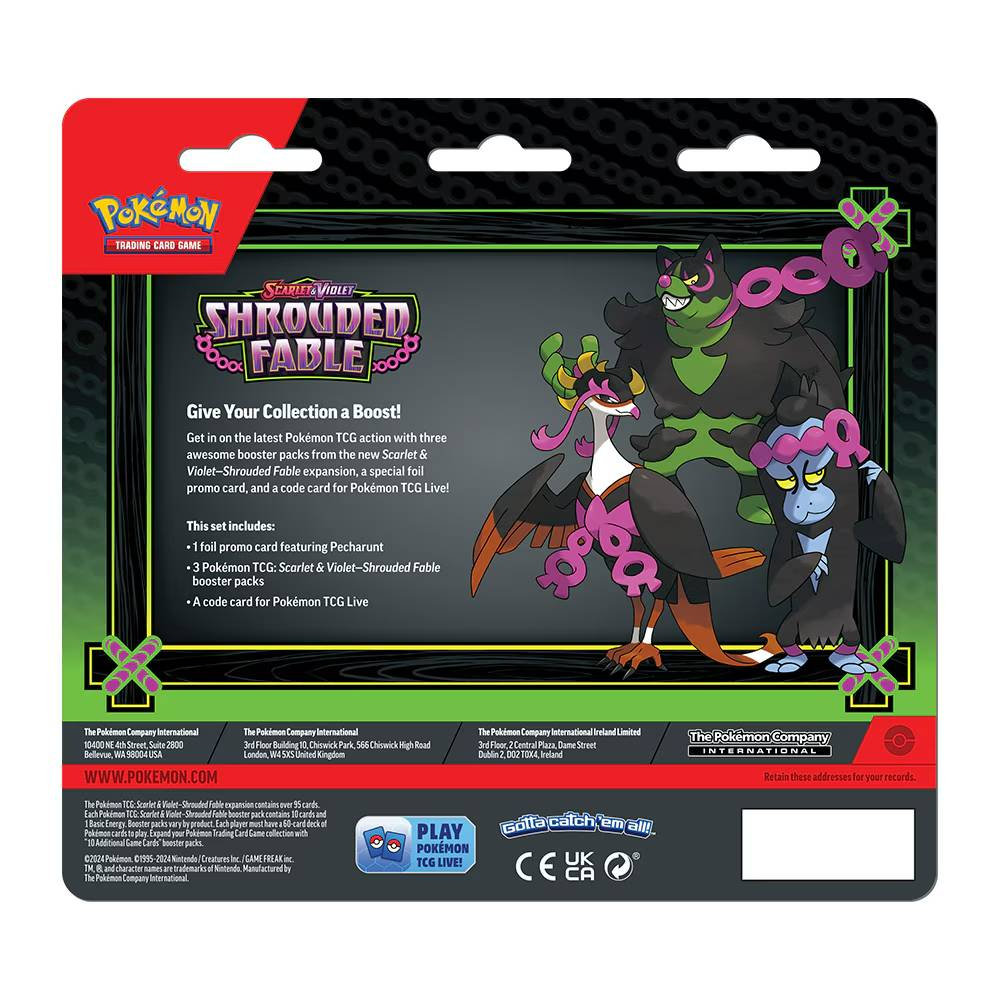 Juego - Magicbox Pokémon Scarlet & Violet: Shrouded Fable Three Pack Blister Display