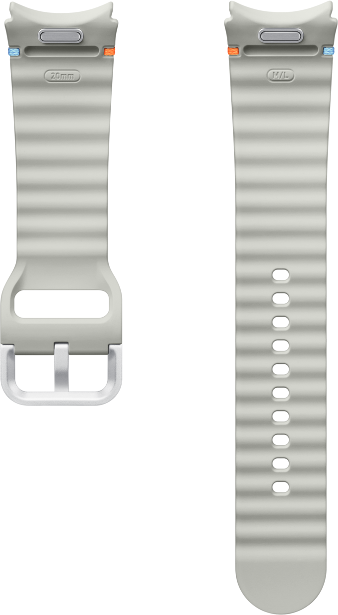 SAMSUNG Sport Band (20mm, M/L), Fascia da braccio, Samsung, Argento