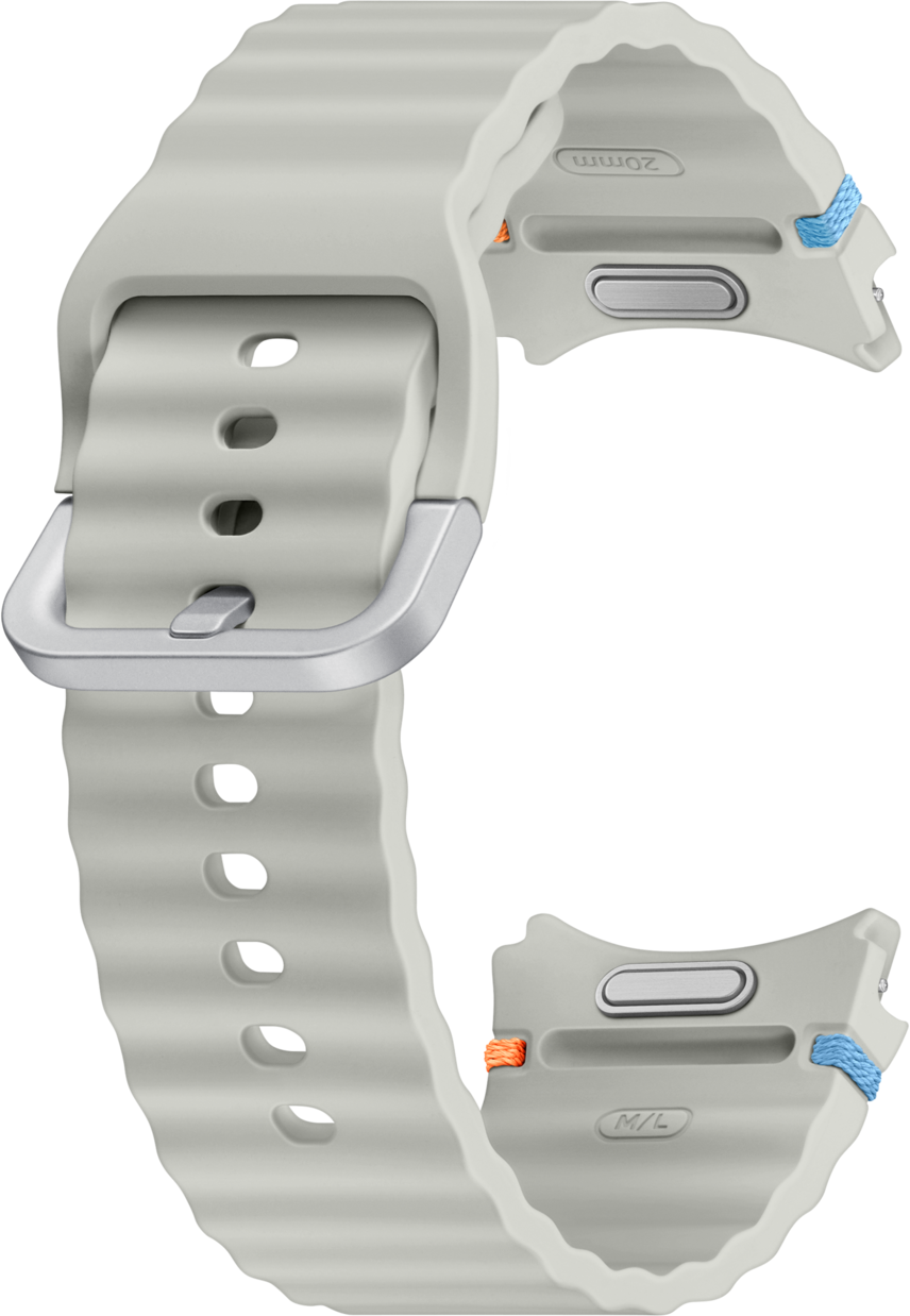 SAMSUNG Sport Band (20mm, M/L), Fascia da braccio, Samsung, Argento