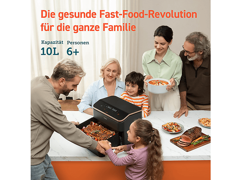 COSORI CAF-TF101S-AEUR 8-in1DualBlaze TwinFry™, 2 Kammern Airfryer, 10 Liter Heißluftfritteuse