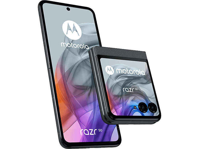 Móvil - Motorola razr 50, Gris, 256 GB, 8 GB RAM, 6.9" pOLED FHD+, MediaTek Dimensity 7300X, 4200 mAh, Plegable, Android