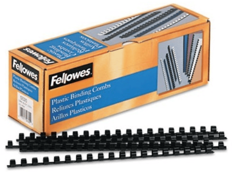 Grzbiet plastikowy do bindowania FELLOWES A4 14mm Czarny 100szt.