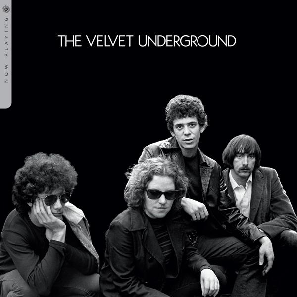 Albumcover für The Velvet Underground mit vier Bandmitgliedern in Schwarzweiß.