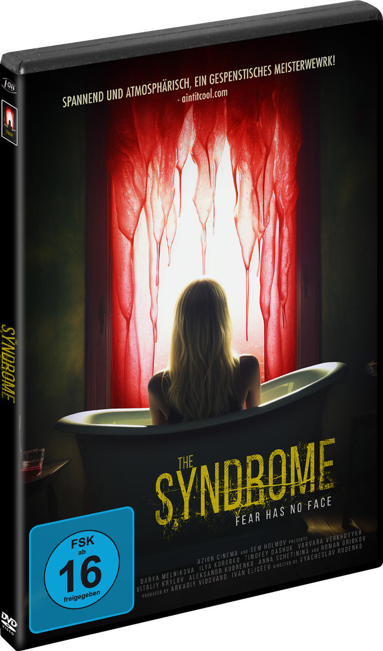 DVD-Cover des Films 'Syndrom', mit einer Frau in einer Badewanne.