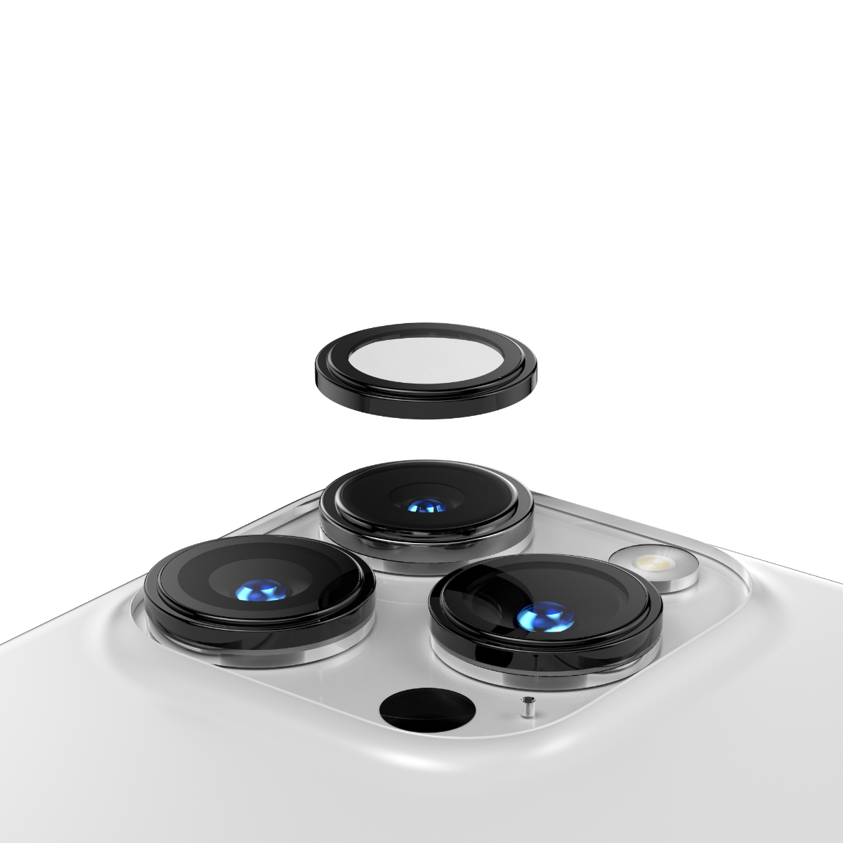 MOMAX PZAP23CL1D iPhone 15 Pro/15 Pro Max Lens Koruyucu Siyah