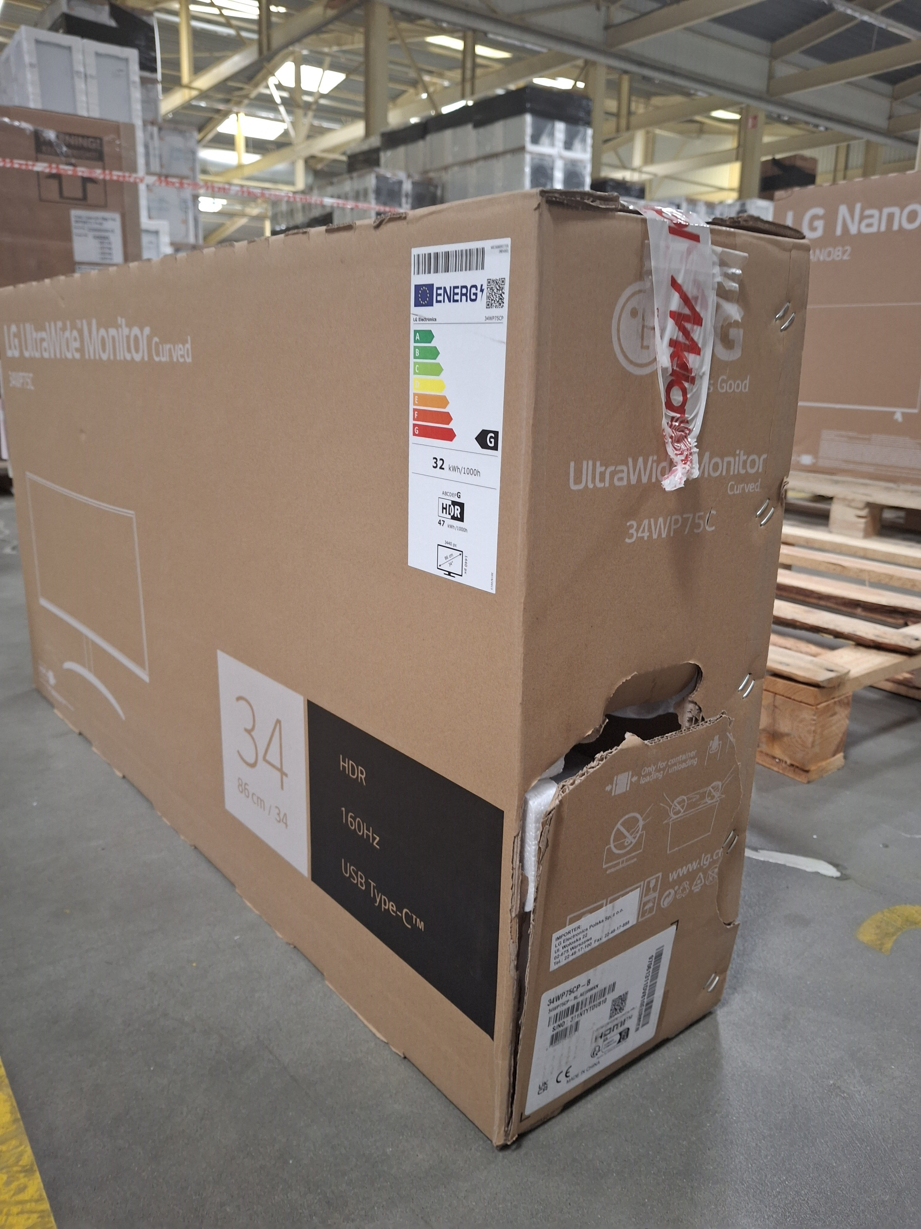 OUTLET - Monitor LG 34WP75CP-B 34 UWQHD VA 1ms 160Hz