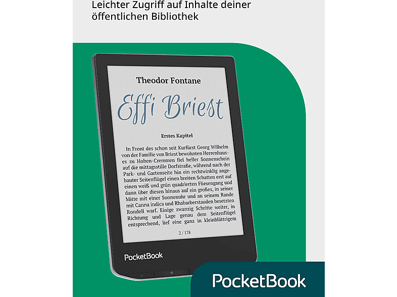 POCKETBOOK Verse Pro Color eBook-Reader, 16 GB, Stormy Sea; eReader — Foto 2 von 5