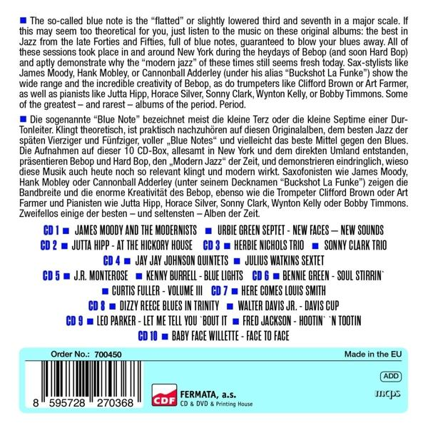 Text von einer Musik-CD-Box mit Text über Jazzmusik und einer Liste von Songs.