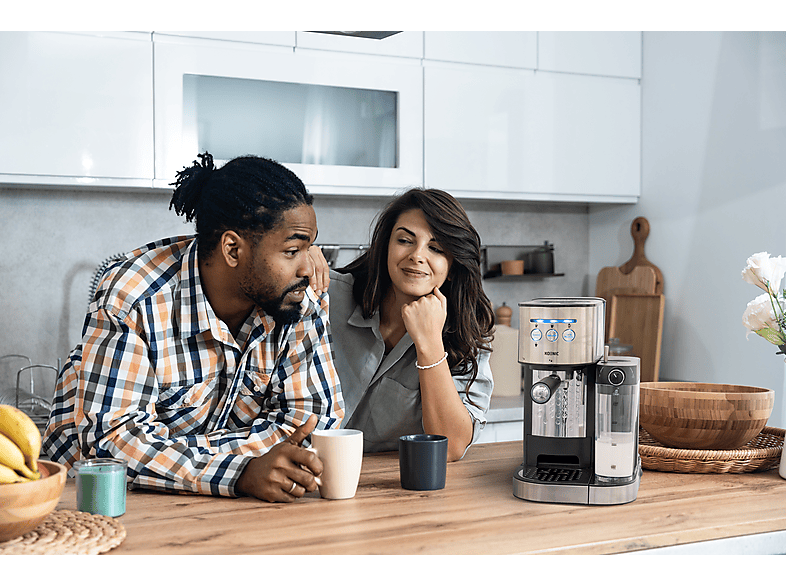 KOENIC KEM 2024 M Espressomaschine Edelstahl/Schwarz