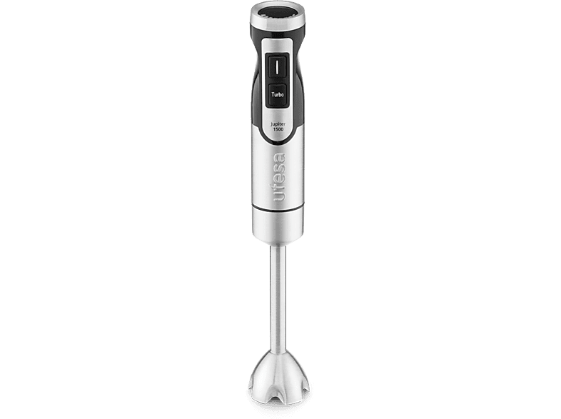 Batidora de mano - Ufesa BP Jupiter 1500, 1500 W, Velocidad variable, 4 cuchillas, Inox