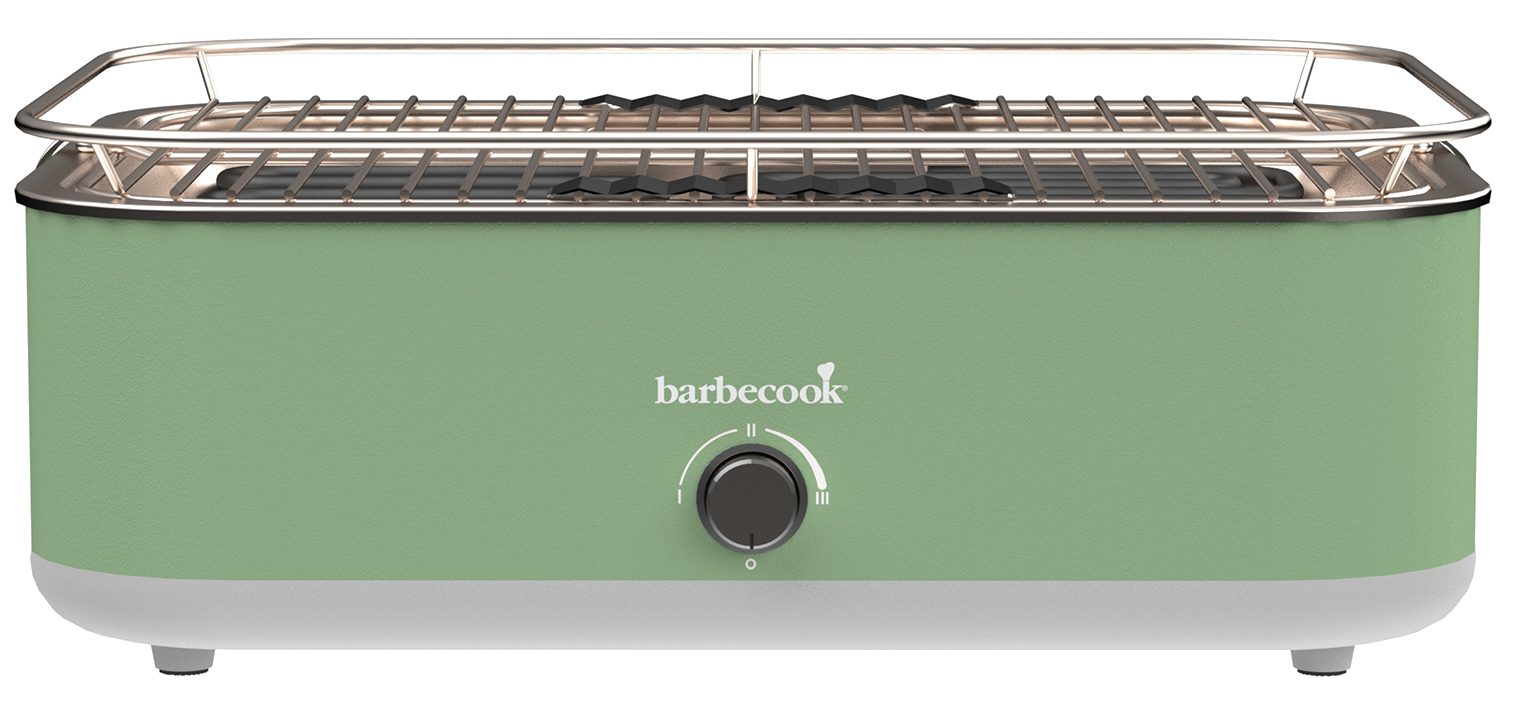 BARBECOOK E-Carlo elektromos asztali grill, zöld, 42,5x33x16,5cm (BC-ELE-1002)