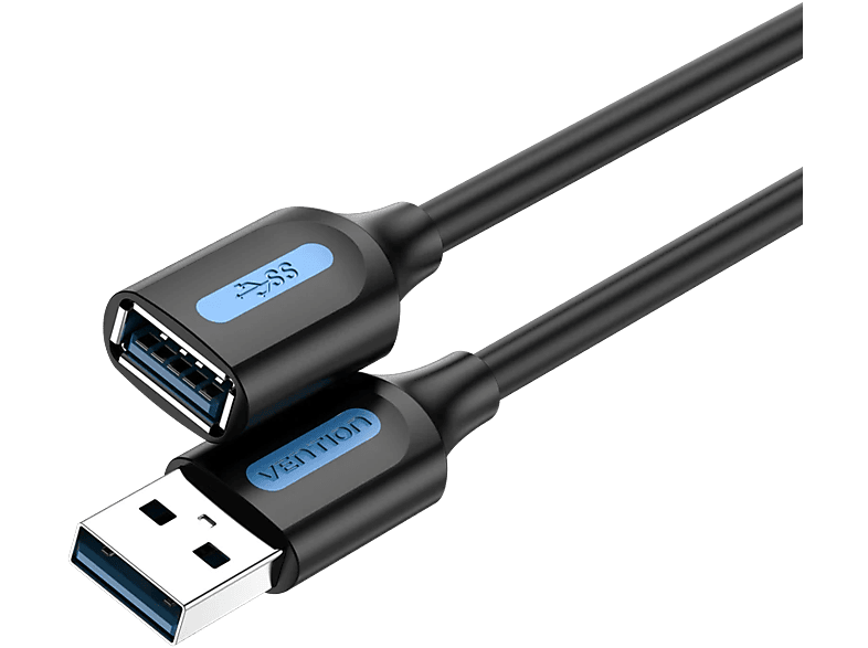 VENTION USB-A 3.0 hosszabbító kábel, 1 méter, fekete (CBHBF)