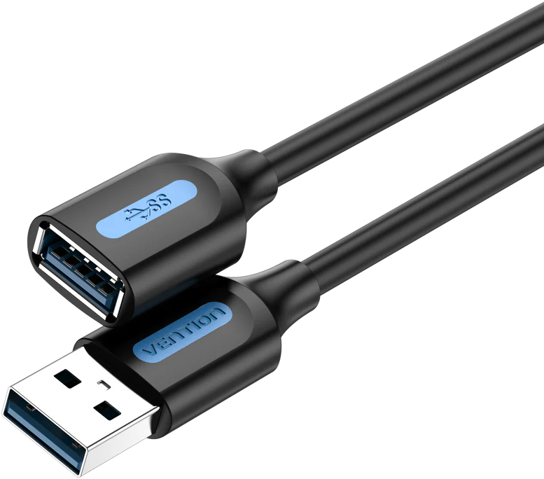 VENTION USB-A 3.0 hosszabbító kábel, 1,5 méter, fekete (CBHBG)