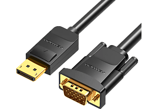 VENTION DisplayPort VGA (D-SUB15) összekötő kábel, 1,5m, fekete (HBLBG)