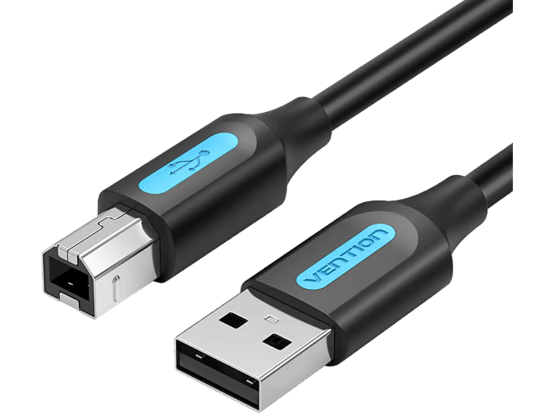 VENTION USB-A 2.0 nyomtatókábel, 2 méter, fekete (COQBH)