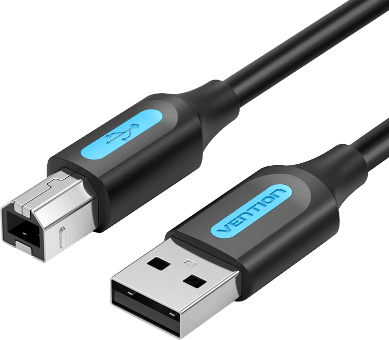 VENTION USB-A 2.0 nyomtatókábel, 3 méter, fekete (COQBI)