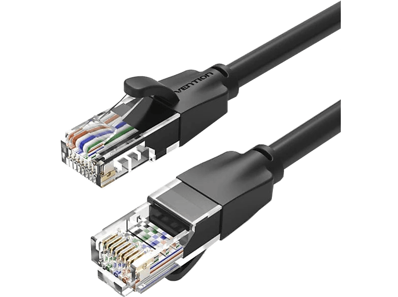 VENTION CAT6 UTP Patchkábel, 1 méter, fekete (IBEBF)