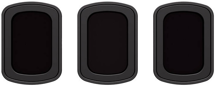 Trzy czarne prostokątne akcesoria do telefonu z ciemną ramką, na białej powierzchni.