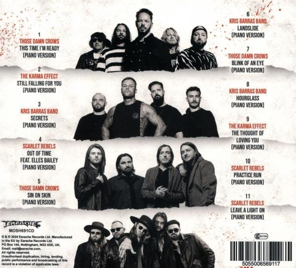 CD-Cover mit Bandfoto und Songtiteln. Mehrere Bandmitglieder sind sichtbar.