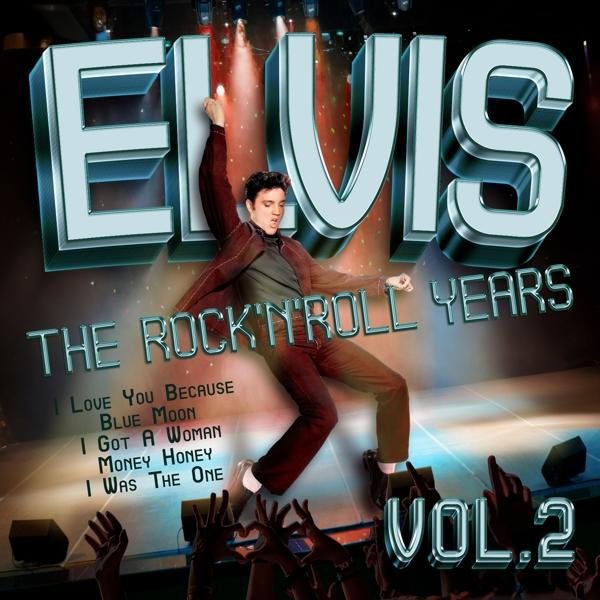 Elvis-Albumcover mit Elvis in rotem Anzug. Albumtitel ist "The Rock'n'Roll Years".