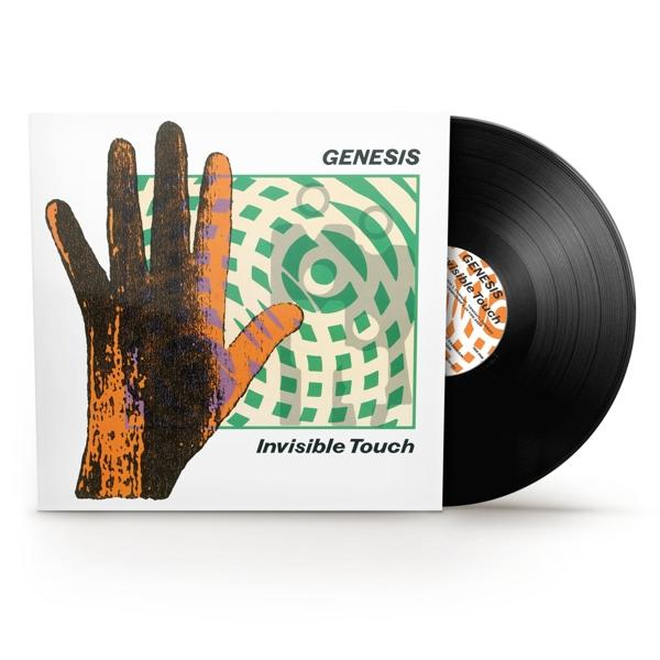 Albumcover: Handgrafik mit orange, grün und lila Farben auf weißem Hintergrund. Genesis.