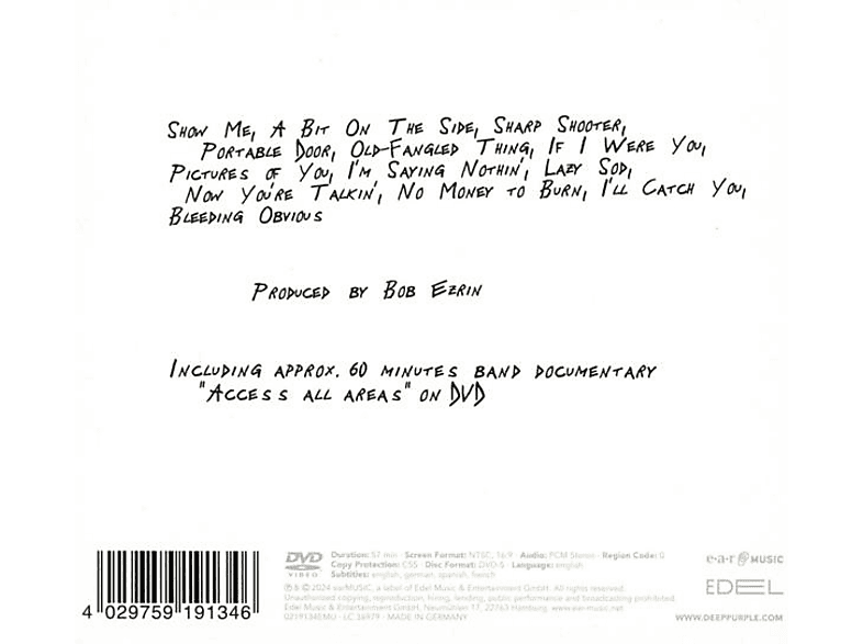 Deep Purple - =1 (Ltd. CD+DVD) [CD + DVD Video]