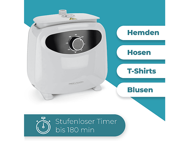 Profi Care PC-HBB 3117 Hemden-/Blusen- und Hosenbügler (1400 Watt Wassertank, Weiß) — Foto 4 von 5