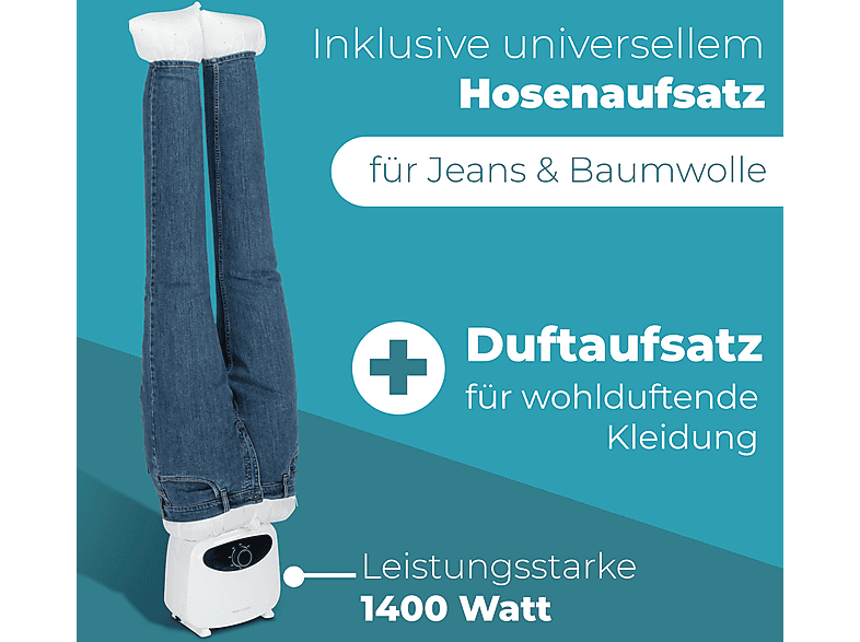 Profi Care PC-HBB 3117 Hemden-/Blusen- und Hosenbügler (1400 Watt Wassertank, Weiß) — Foto 2 von 5