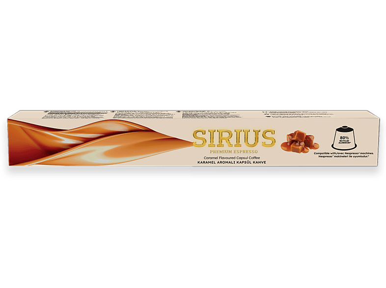 SIRIUS Premium Karamel Aromalı Kapsül Kahve (Nespresso Uyumlu) 10 Adet_0