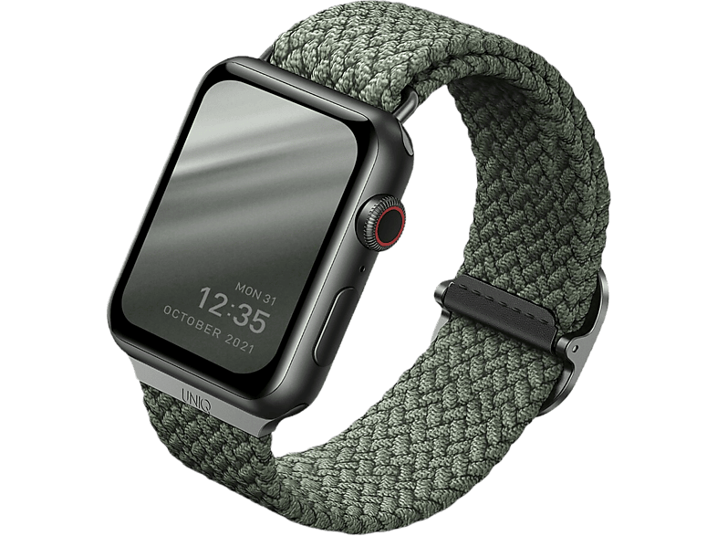 Uniq Armband Apple Watch 38/40/41 Mm Aspen Strap Groen (uniq-40mm-aspgrn) Voor Smartwatch Cypress