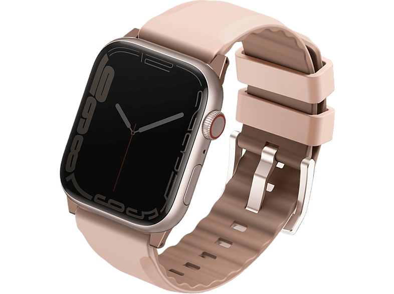 Uniq Armband Apple Watch 38/40/41 Mm Linus Airosoft Silicone Strap Roze (uniq-41mm-linuspnk) Voor Smartwatch