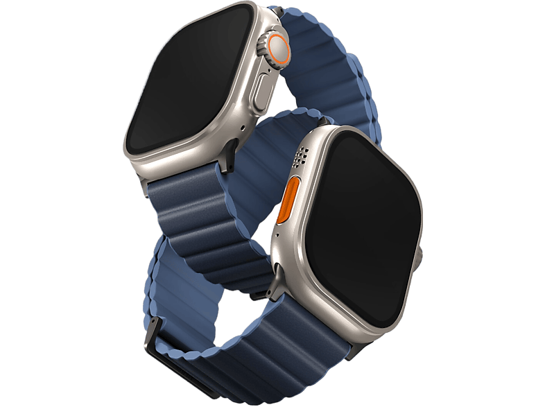 Uniq Armband Apple Watch 42/44/45/49 Mm Revix Premium Magnetic Strap Blauw (uniq-45mm-revpprumblu)