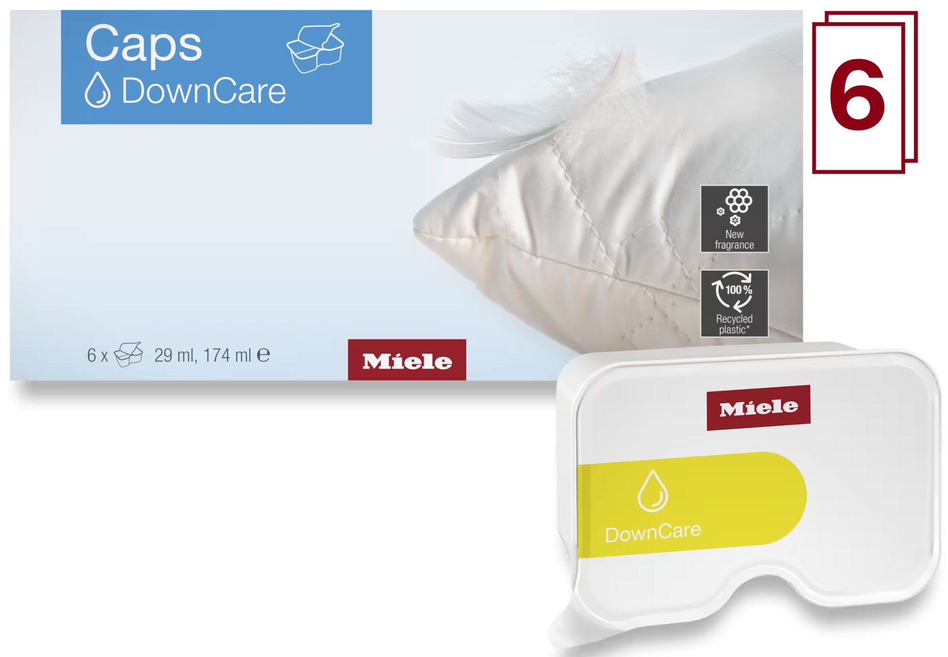Środek do prania tkanin puchowych MIELE WA CDC 0603 L Caps DownCare 6szt.