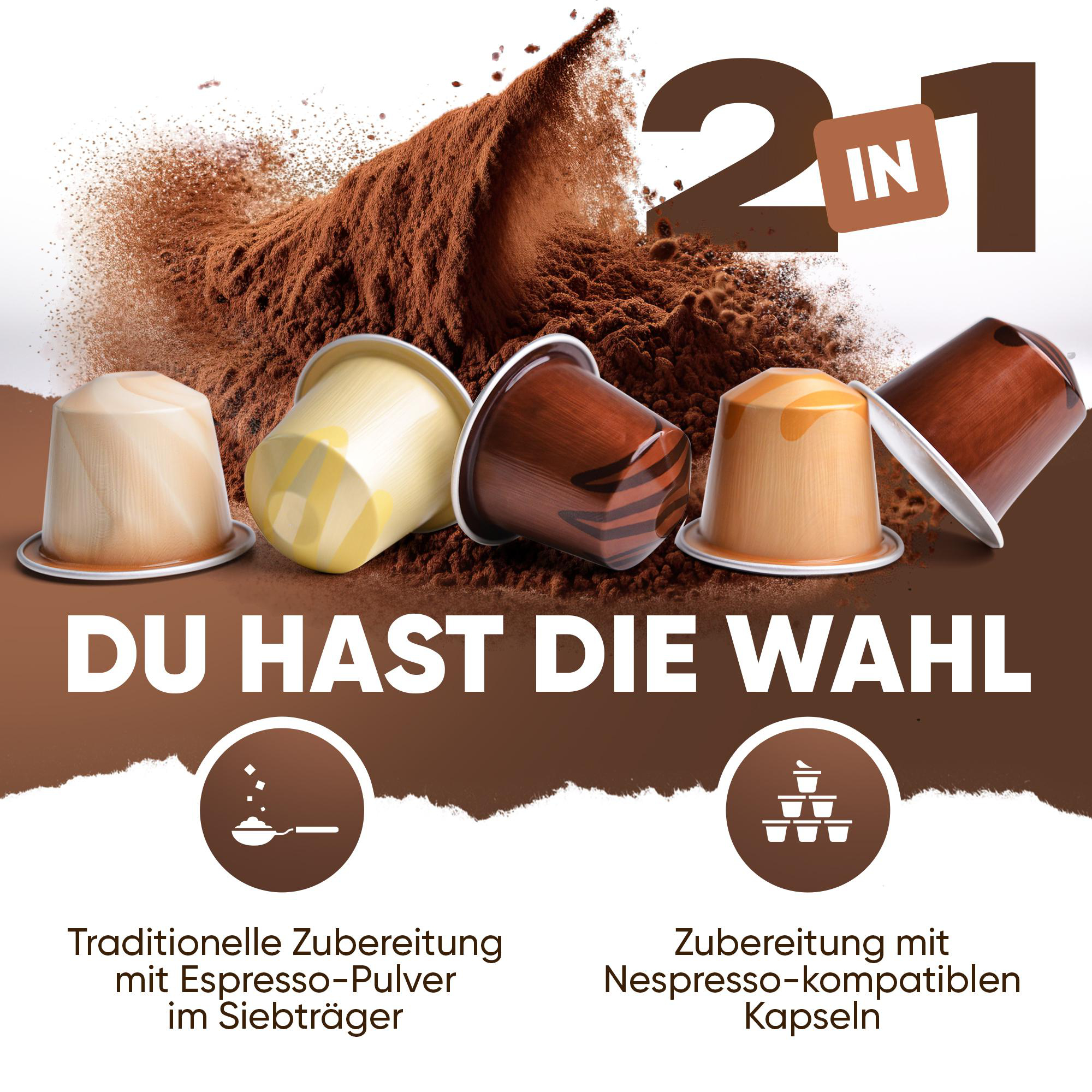 Ein schwarzer Aufbewahrungsbehälter mit Kartoffeln und einem Marmor-Schneidebrett.