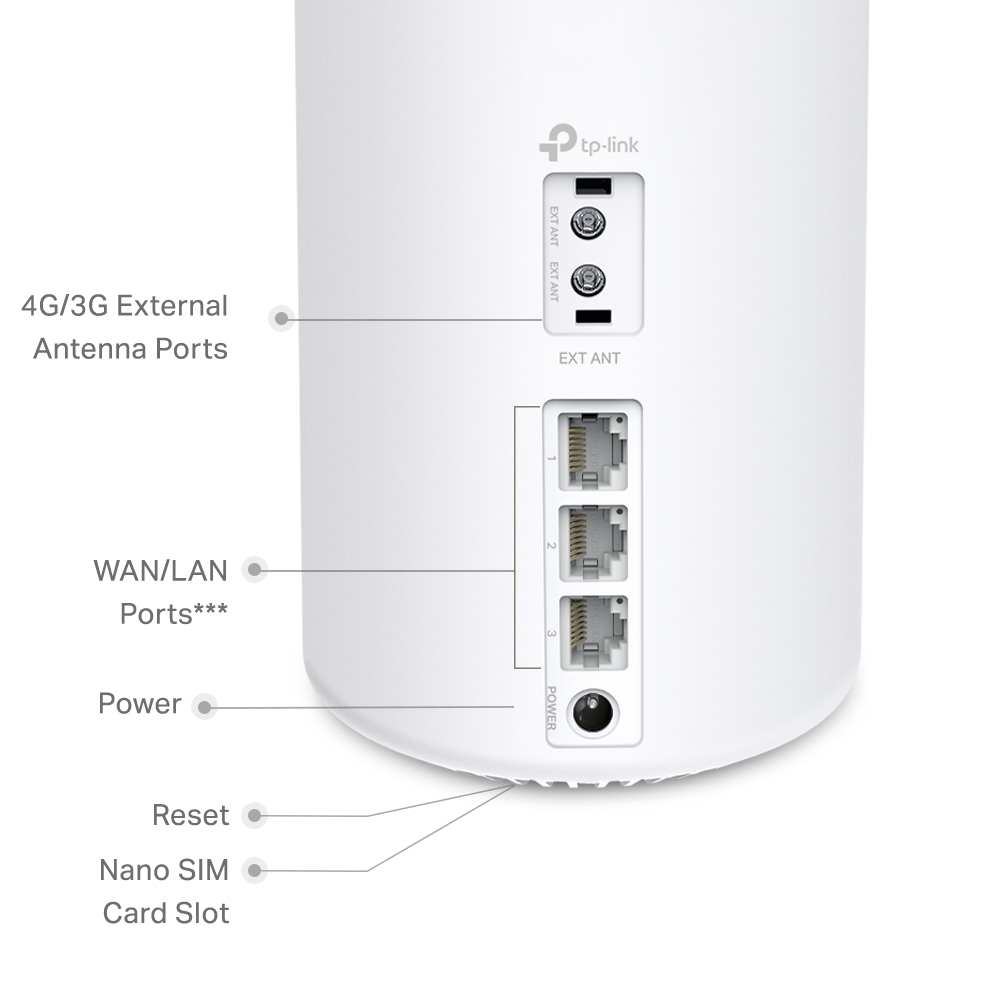 TP-LINK Deco X10-4G(1-pack), AX1500 Mbps, 190 m²'ye Kadar Kapsama,  4G+ Cat6 Mesh Wi-Fi 6 4G Modemi