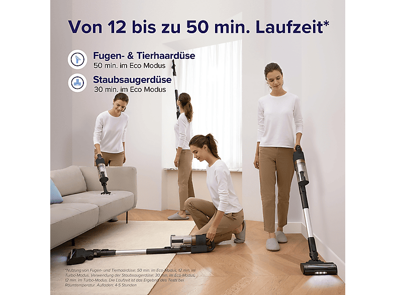Levoit LSV-V201-GEUR Anti-Haar-Verwicklung Staubsauger (0,75 l, Akkulaufzeit: 12-50 Minuten, Schwarz) — Foto 5 von 5
