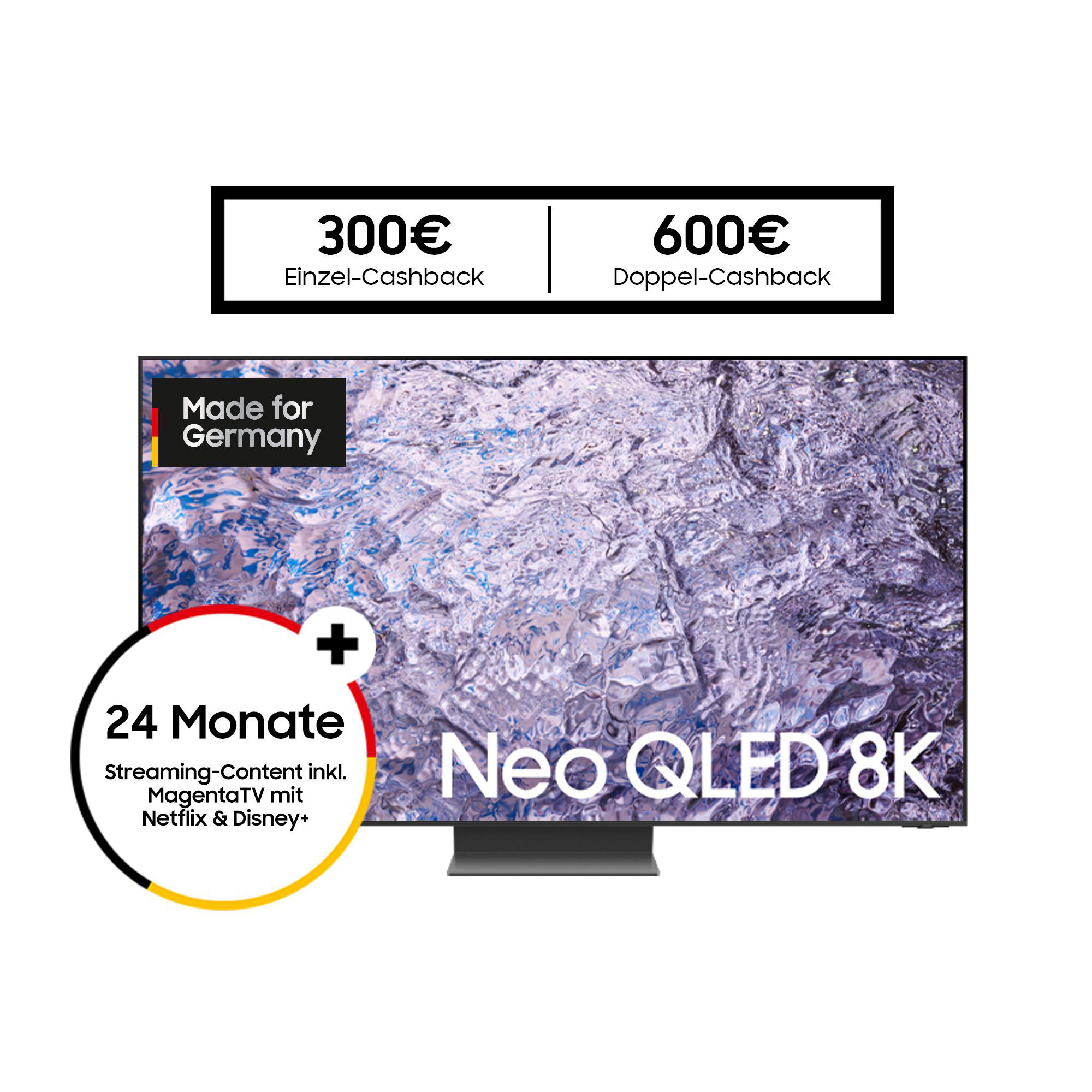 SAMSUNG GQ65QN800C Neo QLED TV (Flat, 65 Zoll / 163 cm, UHD 8K, SMART TV, Tizen)