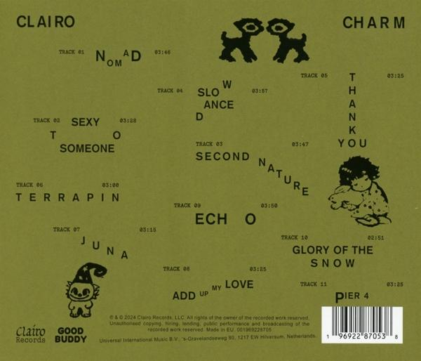 Die Rückseite eines CD-Hüllen mit einer Musikalbum-Trackliste wird gezeigt.