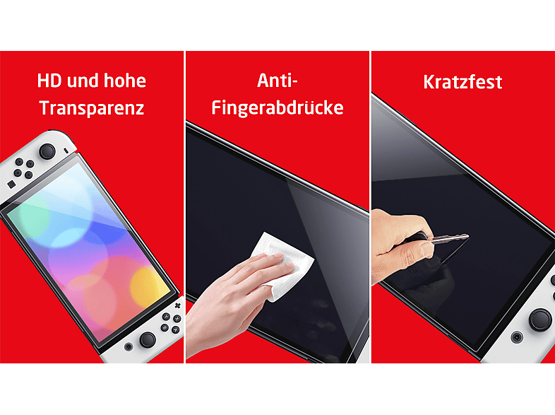 Thumbnail - ISY IC-5021 Schutzglas für Nintendo Switch OLED, Transparent