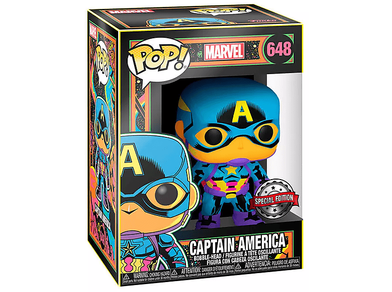 FUNKO POP Marvel Black Light - Captain America figura #648 (FU48845)