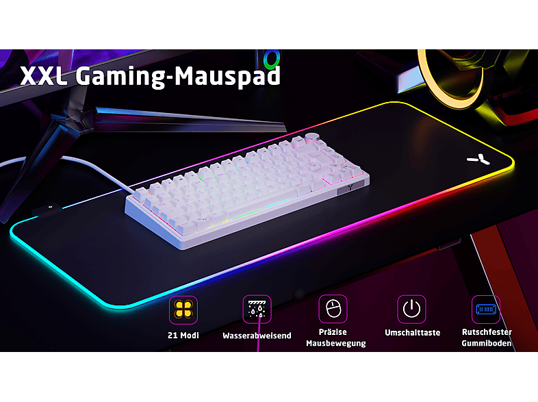 Thumbnail - ISY IMP 6000-XXL RGB-Gaming-Mauspad (900 mm x 360 mm)