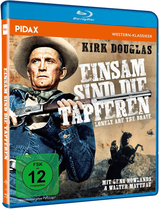 Blu-ray-Cover des Films 'Einsam sind die Tapferen' mit Cowboy und Pferd.