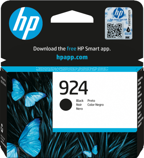 HP No. 924 eredeti tintapatron, fekete, 500 oldal (4K0U6NE)